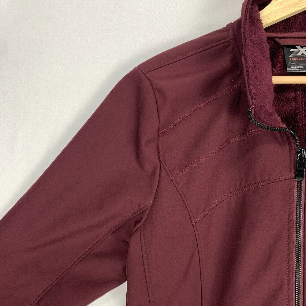 Zeroxposur Womens Water Resistant Warm Rain Jacket Plum Womens Medium Soft Shell - Picture 5 of 15